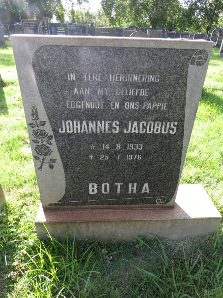 BOTHA Johannes Jacobus 1933-1976