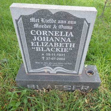 BLAESER Cornelia Johanna Elizabeth 1931-2004