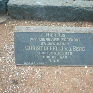 BERG Christoffel, J.v.d. -1936