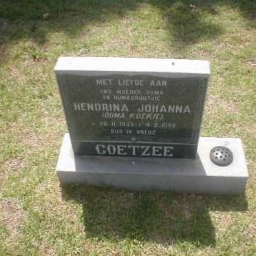 COETZEE Hendrina Johanna 1935-1995