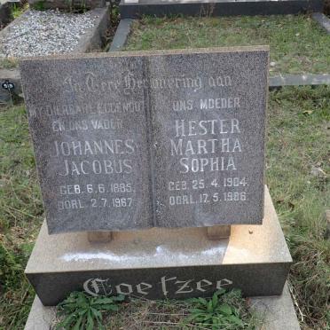 COETZEE Johannes Jacobus 1885-1967 &amp; Hester Martha Sophia 1904-1986