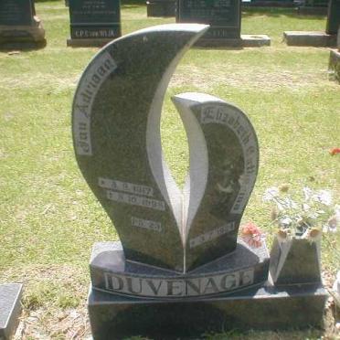DUVENAGE Jan Adriaan 1917-1998 &amp; Elizabeth Catharina 1924-