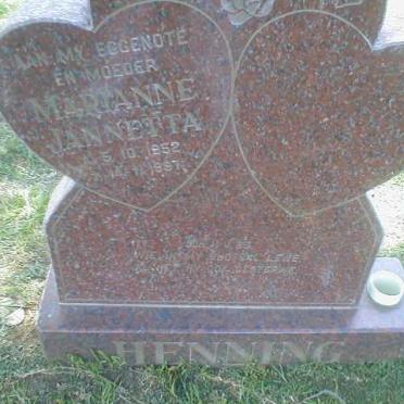 HENNING Mariana Jannetta 1952-1997