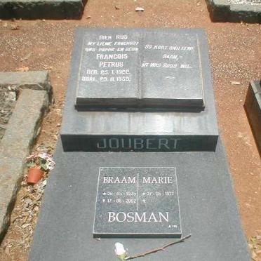 JOUBERT Francois Petrus 1922-1959 :: BOSMAN Braam 1925-2002 &amp; Marie 1927-