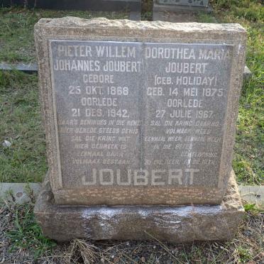 JOUBERT Pieter Willem Johannes 1868-1942 &amp; Dorothea Maria HOLIDAY 1875-1967