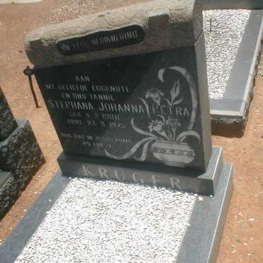 KRUGER Stephana Johanna Petra 1906-1975