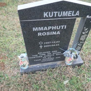 KUTUMELA Mmaphuti Rosina 1957-2004