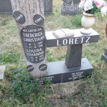 LORETZ Frederick Christiaan 1929-1991 &amp; Louisa Johanna 1931-2022
