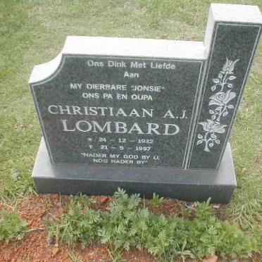 LOMBARD Christiaan A.J. 1932-1997