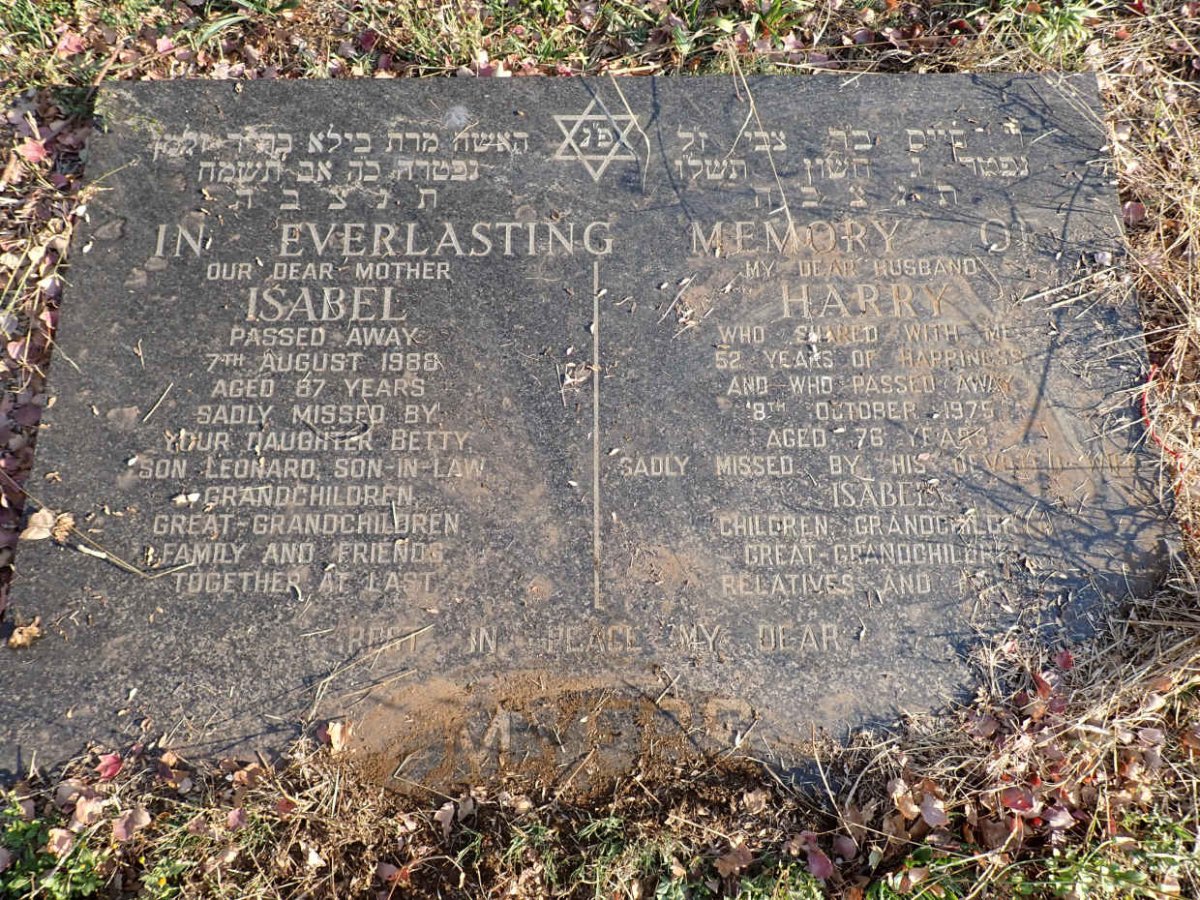 MYERS Harry -1975 &amp; Isabel -1988 _1