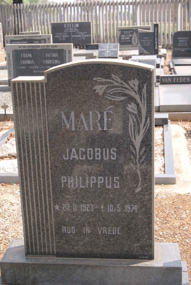 MARÉ Jacobus Philippus 1923-1974