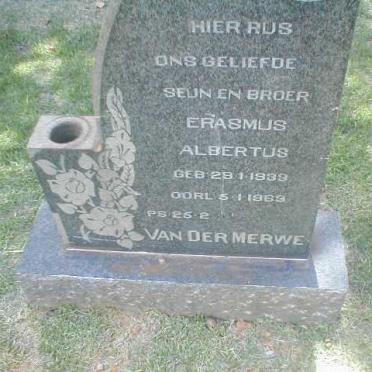 MERWE Erasmus Albertus, van der 1938-1963