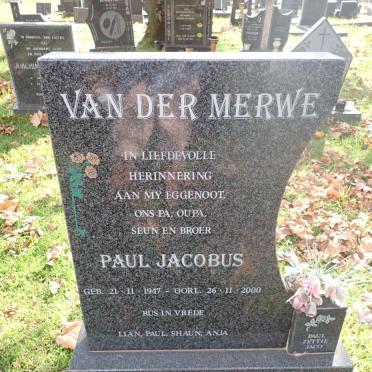 MERWE Paul Jacobus, van der 1947-2000
