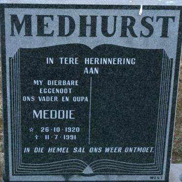 MEDHURST Meddie 1920-1991