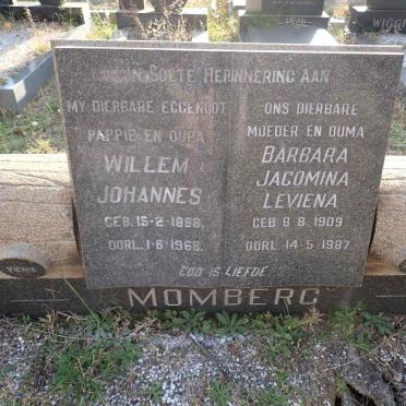 MOMBERG Willem Johannes 1898-1968 &amp; Barbara Jacomina Leviena 1909-1987
