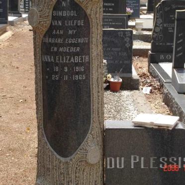 PLESSIS Anna Elizabeth, du 1916-1965