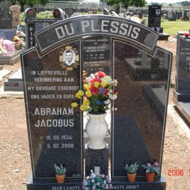 PLESSIS Abraham Jacobus, du  1934-2000