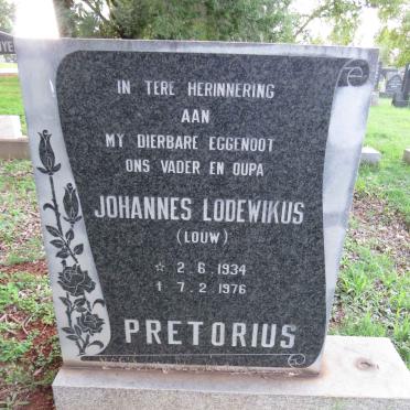 PRETORIUS Johannes Lodewikus 1934-1976