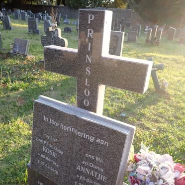 PRINSLOO Kosie 1942-2016 &amp; Annatjie 1952-2020