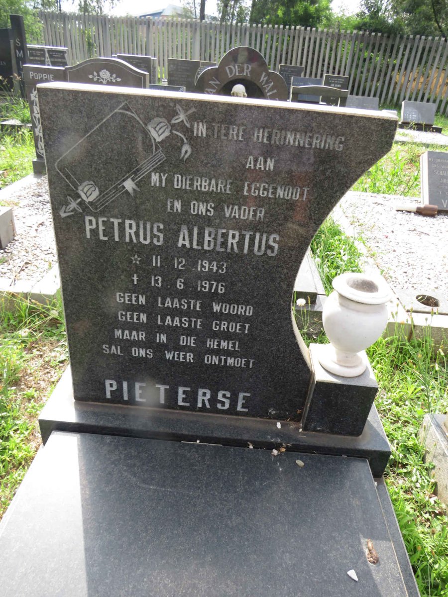 PIETERSE Petrus Albertus 1943-1976