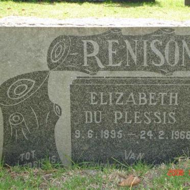 RENISON Elizabeth du Plessis 1895-1966