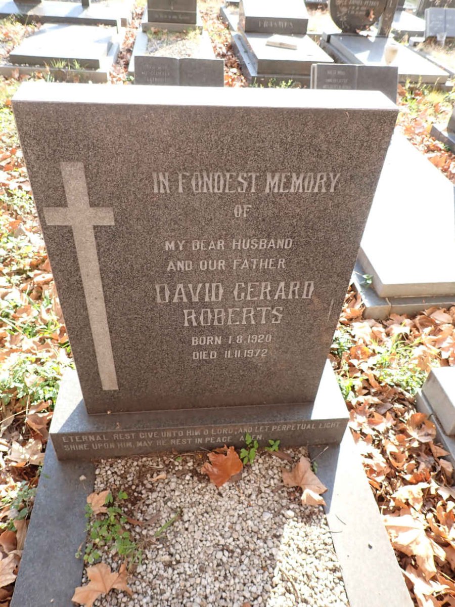 ROBERTS David Gerard 1920-1972