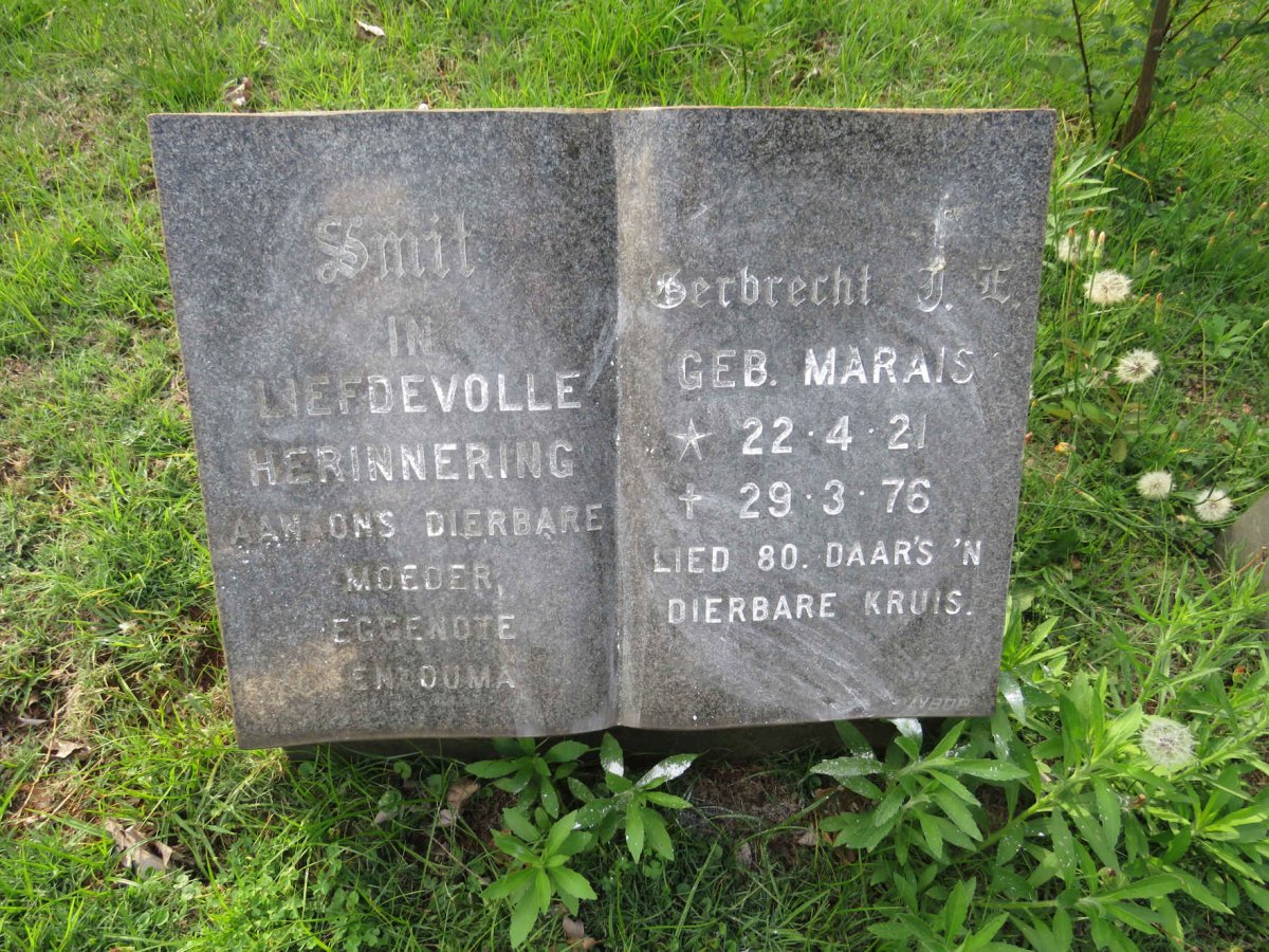 SMIT J. nee MARAIS 1921-1976