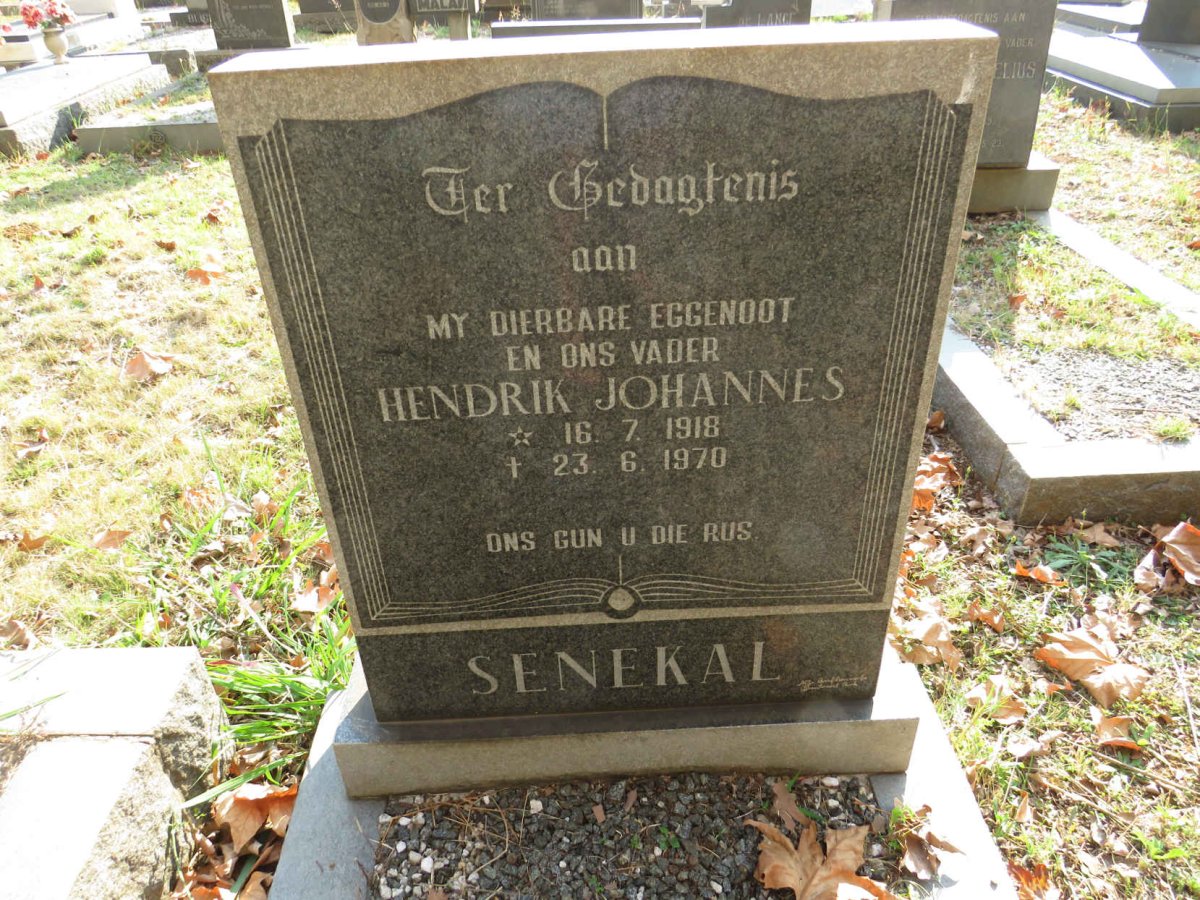 SENEKAL Hendrik Johannes 1918-1970