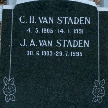 STADEN C.H., van 1905-1991 &amp; J.A. 1903-1995