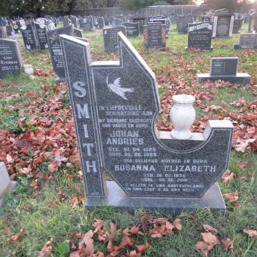 SMITH Johan Andries 1925-1998 & Susanna Elizabeth 1930-2001