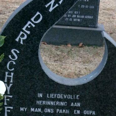 SCHYFF Manie, van der 1934-1991