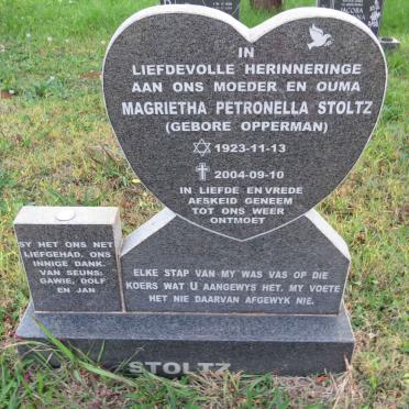 STOLTZ Magrietha Petronella nee OPPERMAN 1923-2004