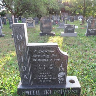SMITH Ouida nee KLOPPERS 1927-2005