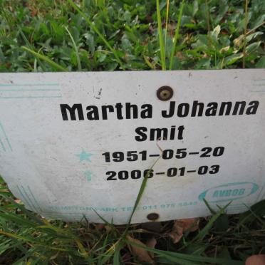 SMIT Martha Johanna 1951-2006