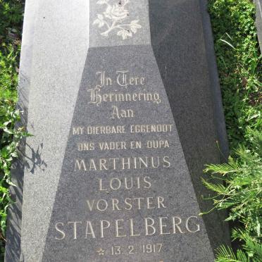 STAPELBERG Marthinus Louis Vorster 1917-1975