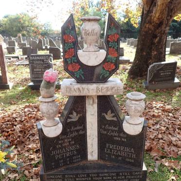 TOIT Johannes Petrus, du 1954-1999 &amp; Fredrika Elizabeth 1956-