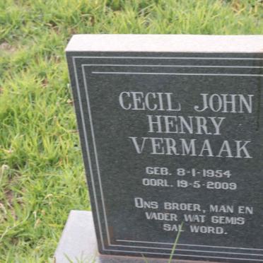 VERMAAK Cecil John Henry 1954-2009