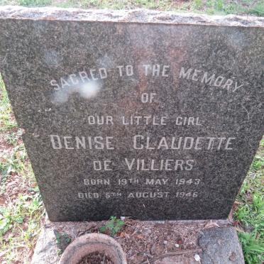 VILLIERS Denise Claudette, de 1943-1946