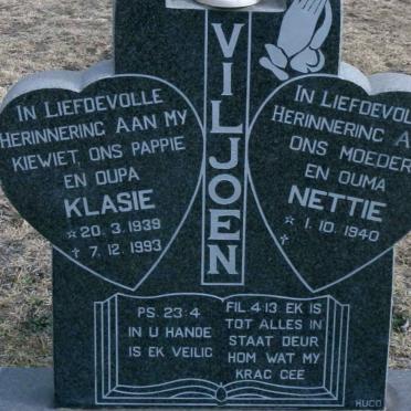 VILJOEN Klasie 1939-1993 &amp; Nettie 1940-