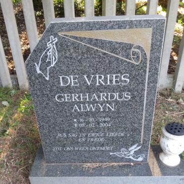 VRIES Gerhardus Alwyn, de 1949-2004