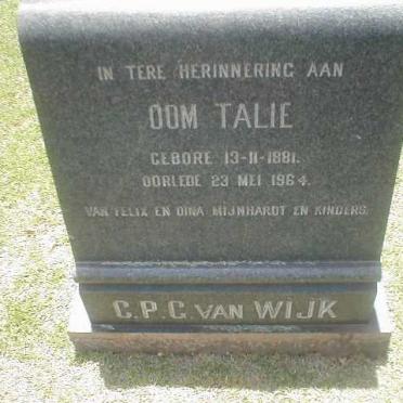 WIJK C.P.G., van 1881-1964
