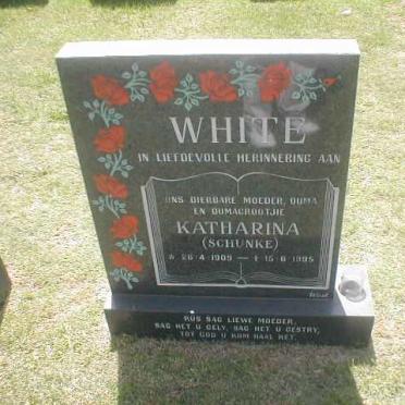 WHITE Katharina nee SCHUNKE 1909-1995