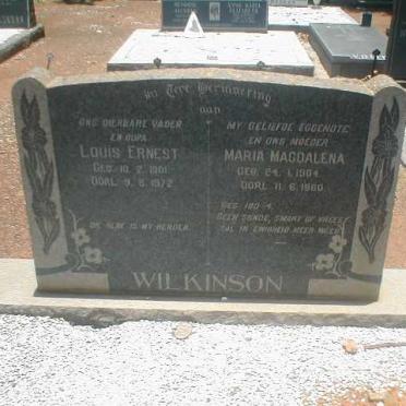 WILKINSON Louis Renest 1901-1972 &amp; Maria Magdalena 1904-1960