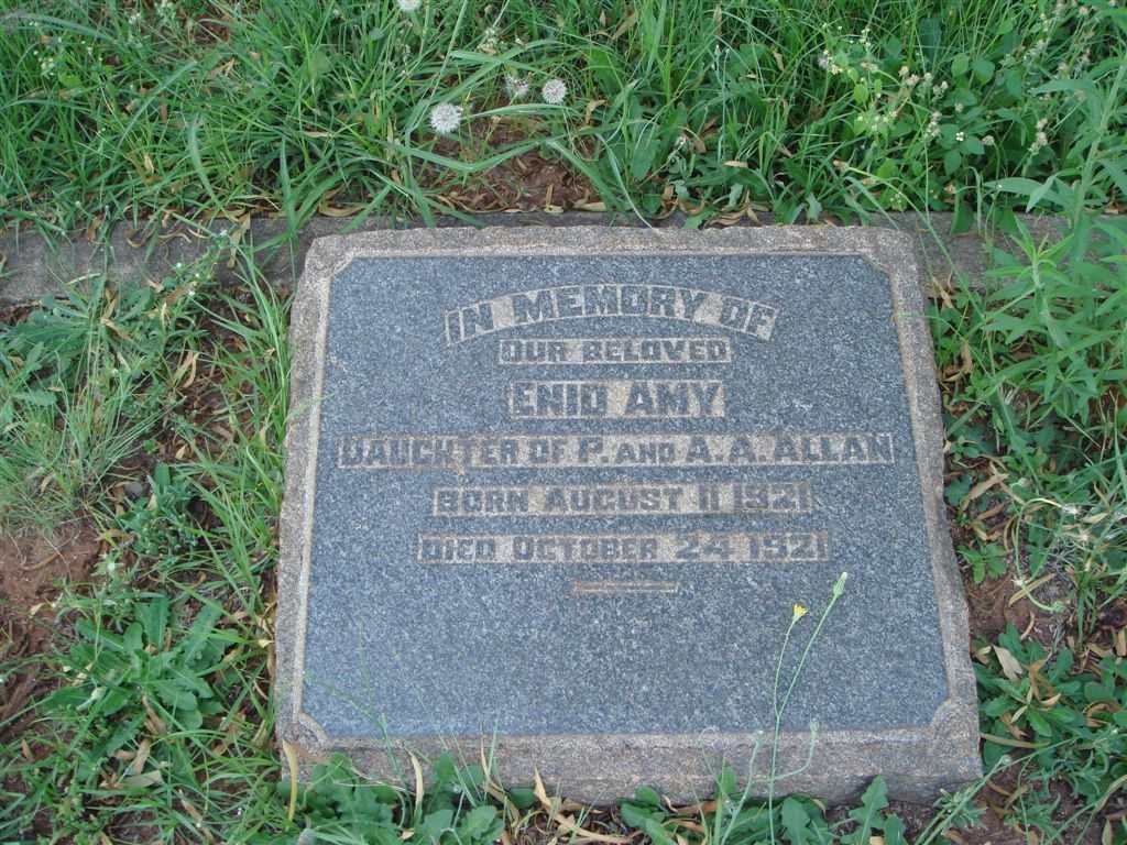 ALLAN Enid Amy 1921-1921