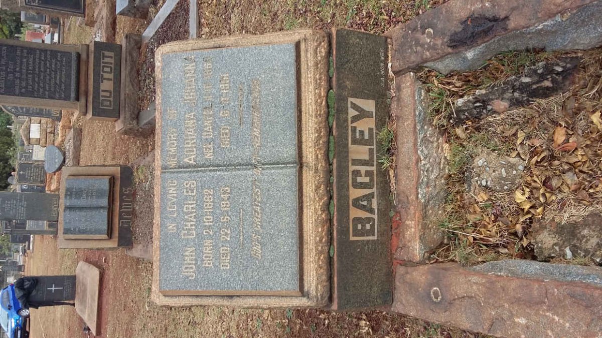 BAGLEY John Charles 1882-1943 &amp; Adriana Johanna DANEEL 18??-1961