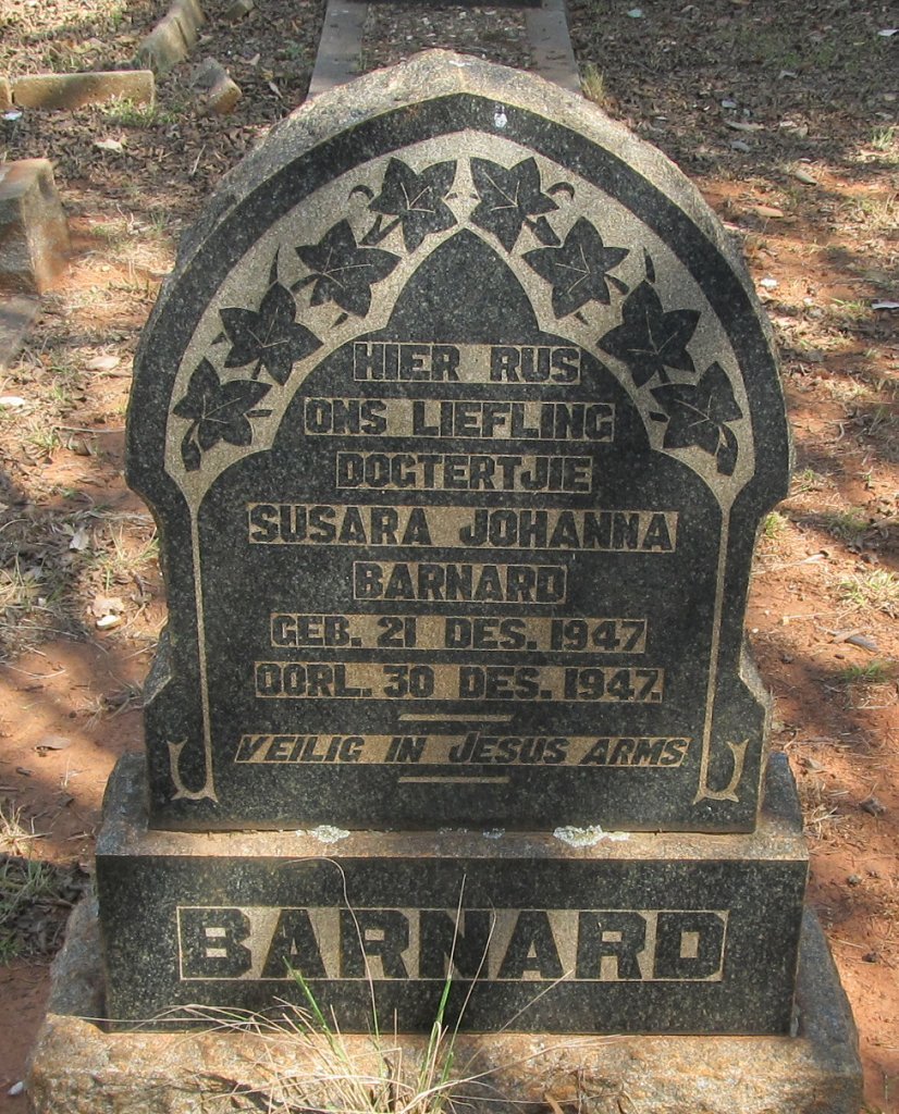 BARNARD Susara Johanna 1947-1947