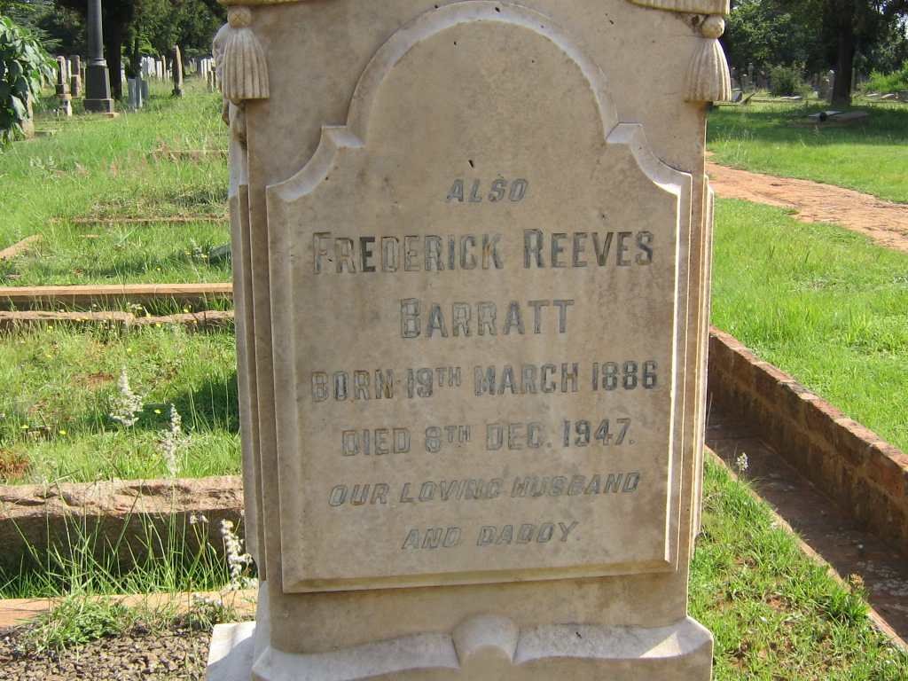 BARRATT Frederick Reeves 1886-1947