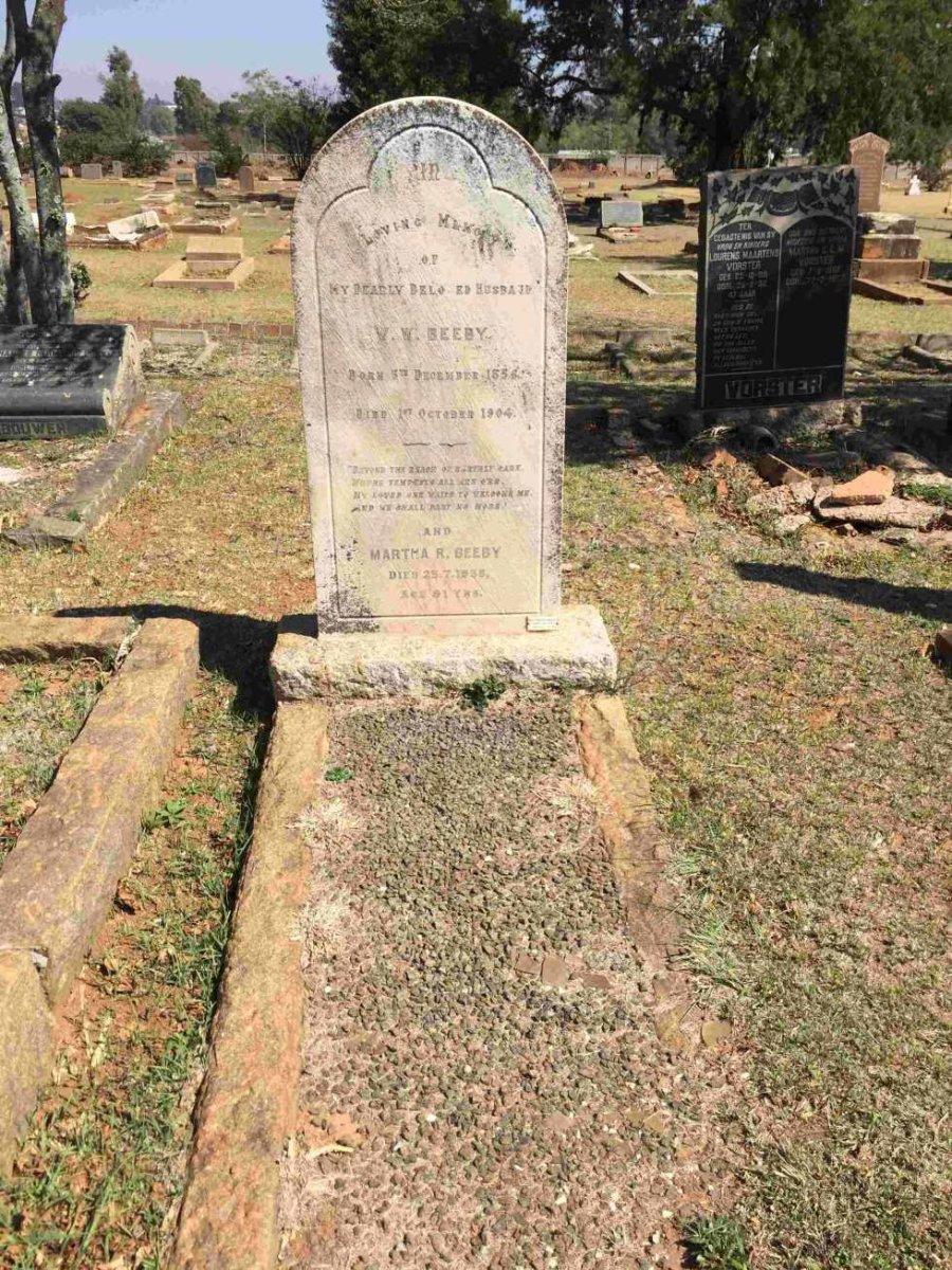 BEEBY W.W. 1856-1904 &amp; Martha R. -1935