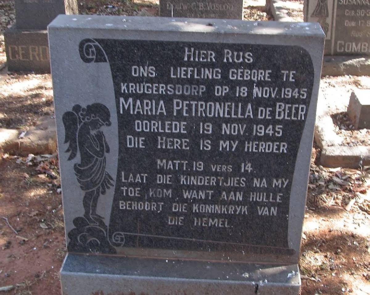 BEER Maria Petronella, de 1945-1945