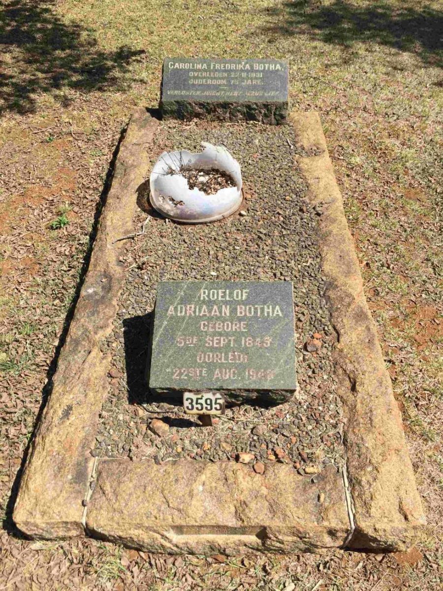 BOTHA Roelof Adriaan 1845-194? &amp; Carolina Fredrika -1931